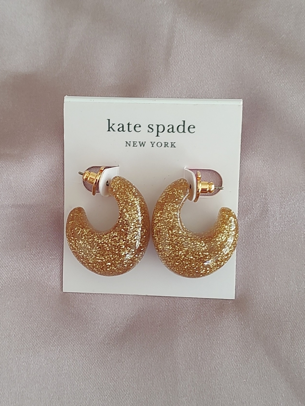 Kate Spade Glitter Acrylic Earrings